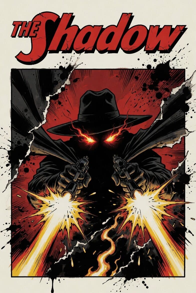 The Shadow — Art Deco Radio Poster